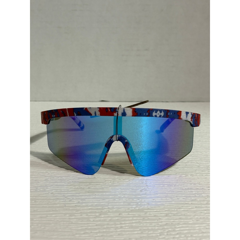 Panama Jack Foster Grant Surf Sunglasses Blue Mirror Shield NWT S0126